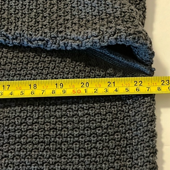 Gap Womens Gray Sweater Sz Lg Textured Reverse Stockinette Raglan Sleeves Ribbed - Picture 10 of 16